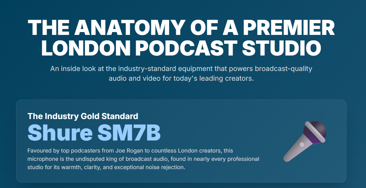 Podcast Studio London Equipment Guide - 2