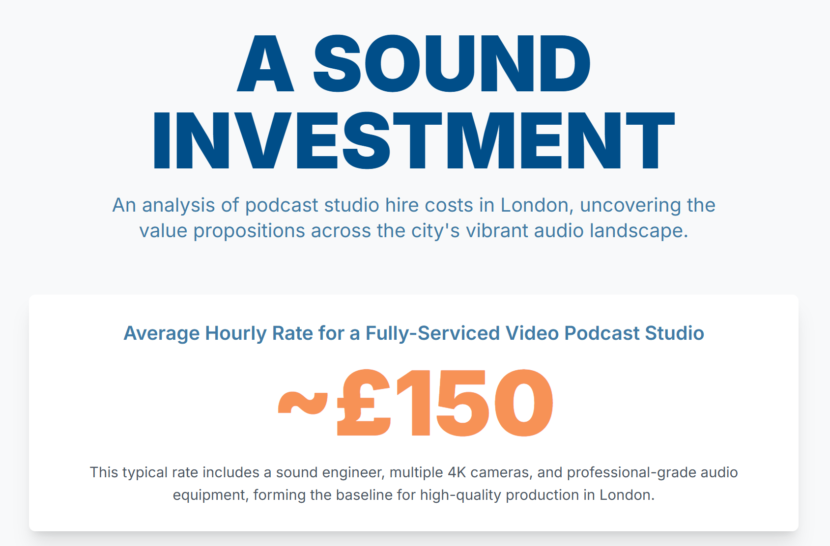 How much does it cost to hire a podcast studio in London? - 2