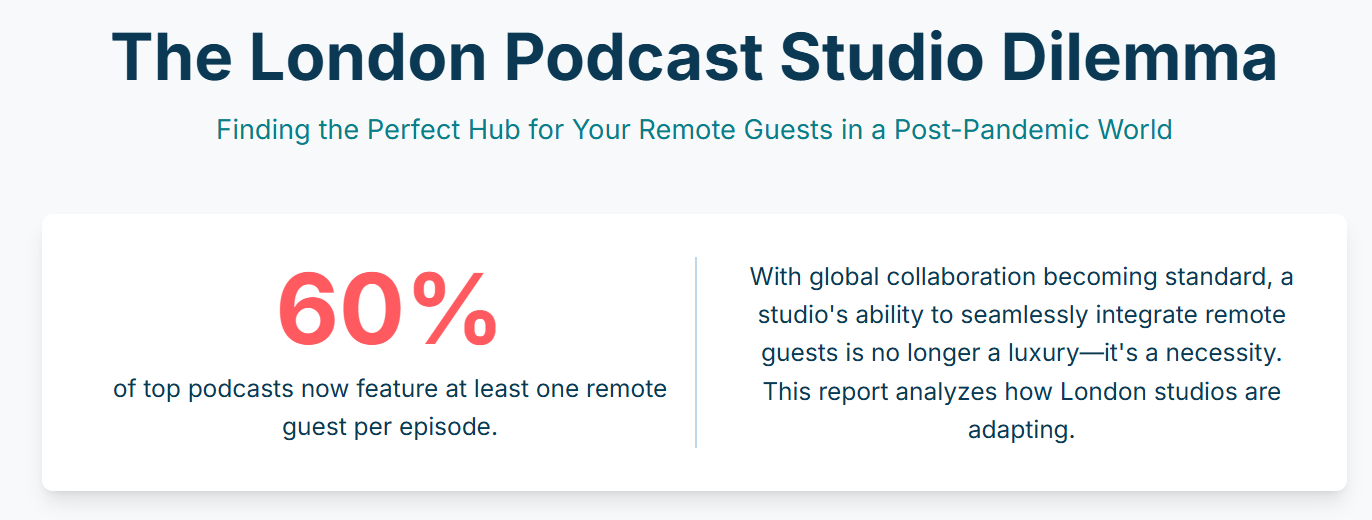 Can podcast studios in London accommodate recording with remote guests online? - 1