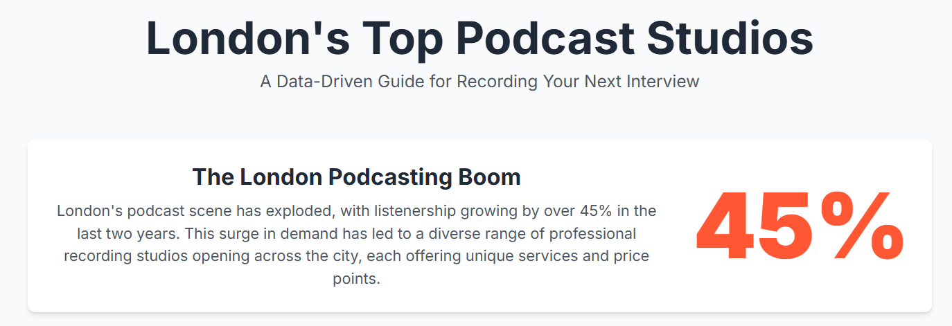 What are the best London podcast studios for recording interviews? - 2