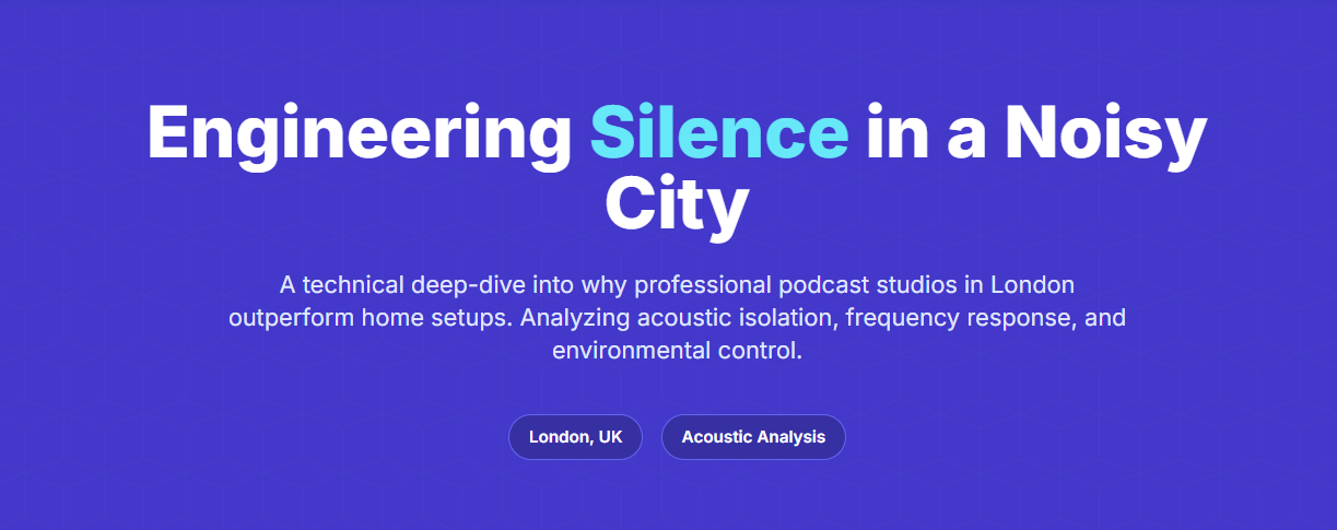 Podcast Recording Studio Analysis: Acoustic Engineering and Environmental Control - 1