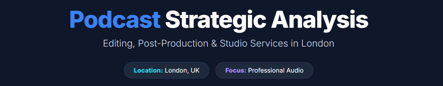 Podcast Recording Strategic Analysis: Editing and Post-Production Services - part 1 - 1