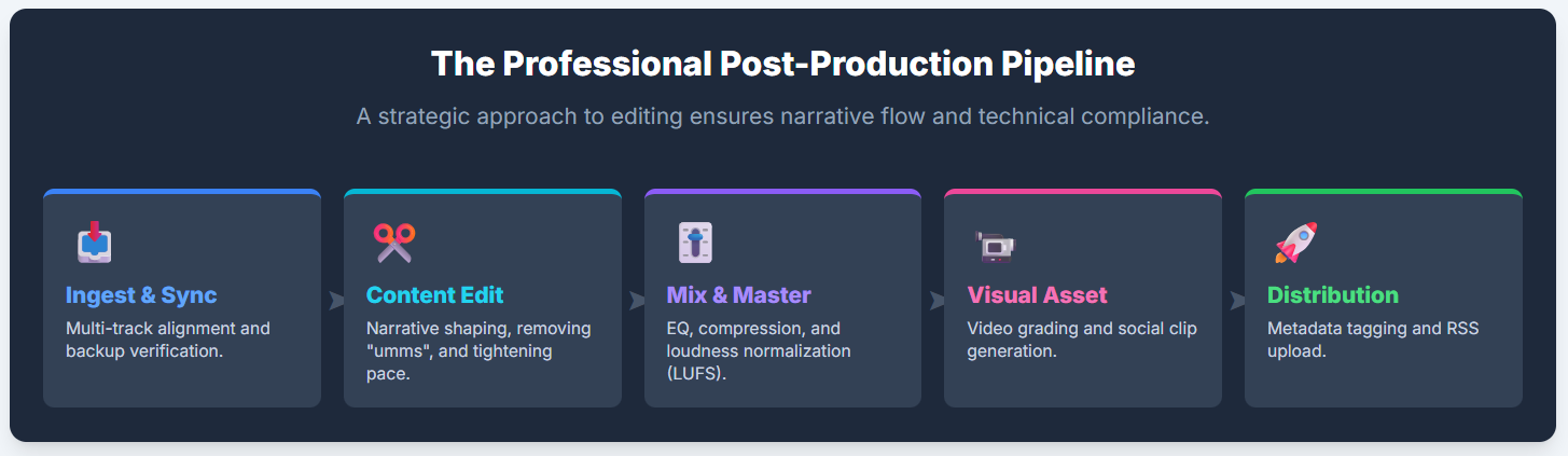 Podcast Recording Strategic Analysis: Editing and Post-Production Services - part 1 - 7