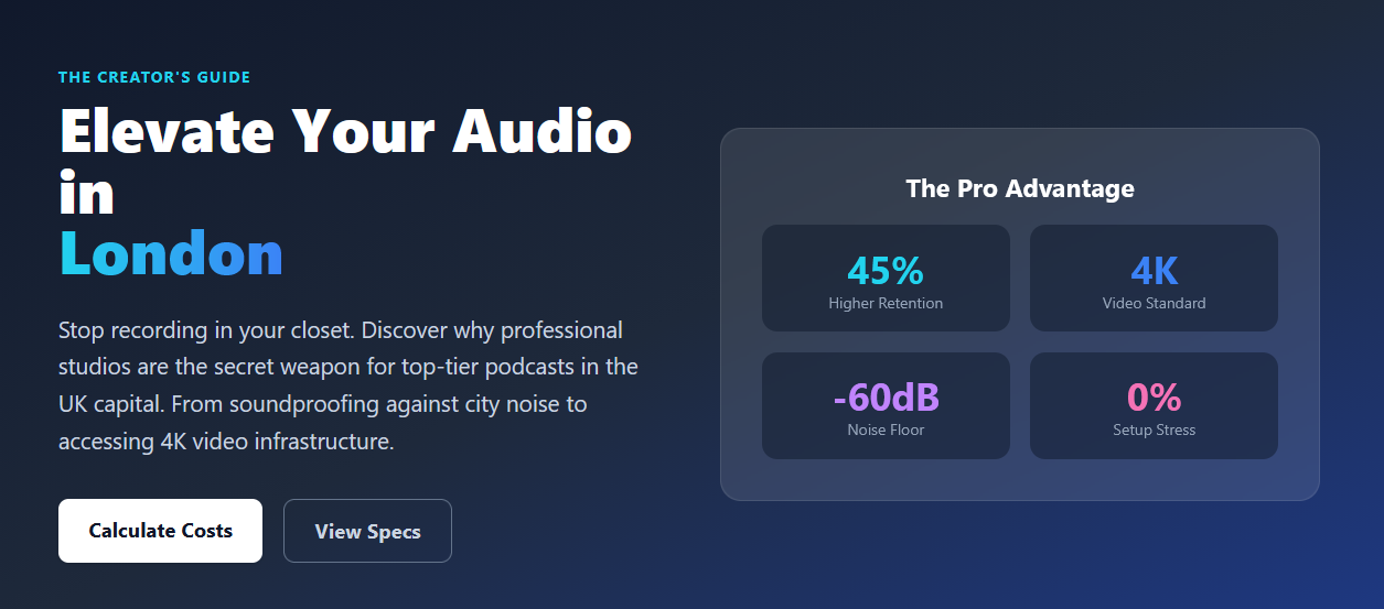 The Guide to renting an Affordable Podcast Studio in London - 1