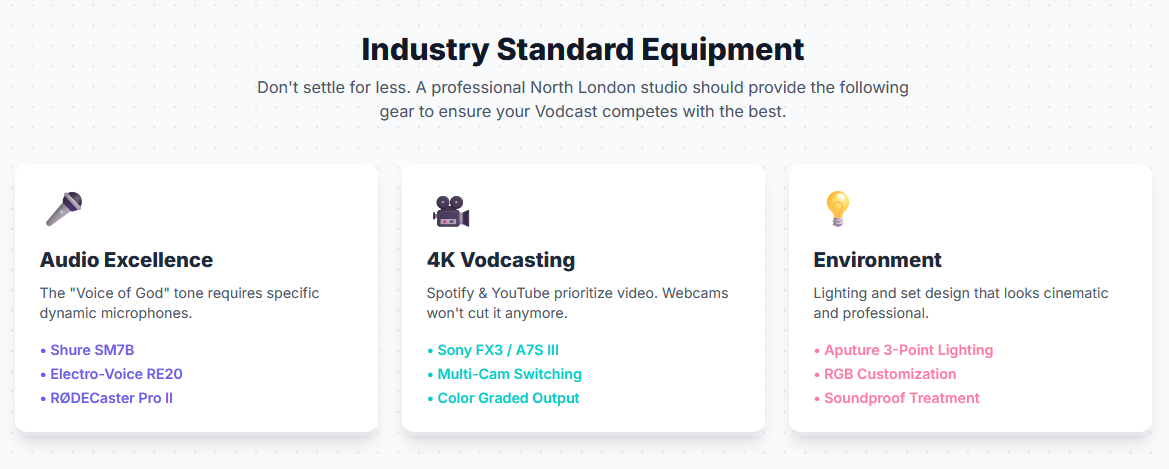 Your Local London Podcast Studio Solution: Professional Audio & Video Studio Facilities in the North - 7