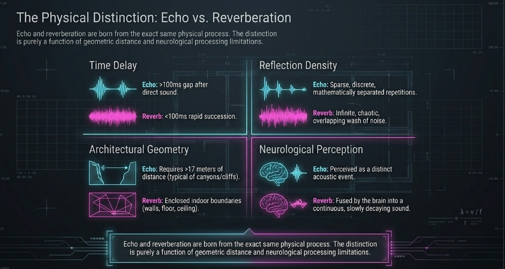 The Physics and Perception of Reverberation and Echo: A Comprehensive Acoustical Analysis - 3