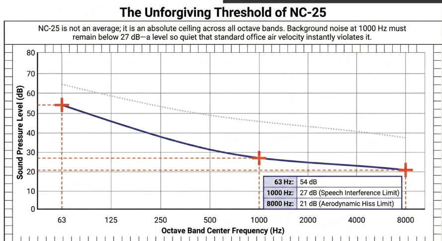 Advanced Acoustic and Thermodynamic Engineering in Retrofit Environments: Formulating Air Velocity and Structural Compromises for NC-25 Studio - 4