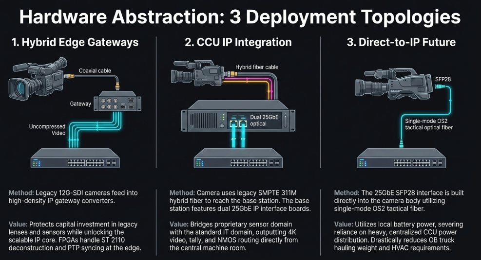 Architectural Evolution of Broadcast Camera Networks of podcast studios - 12