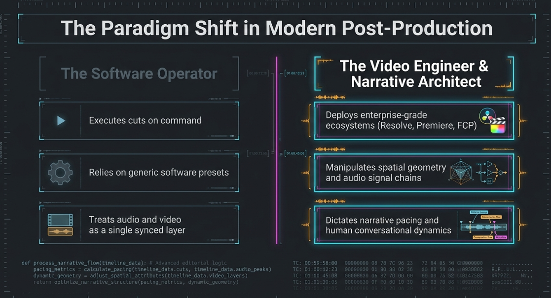 Video Engineering in a Professional Podcast Post-Production: Cutting - 2