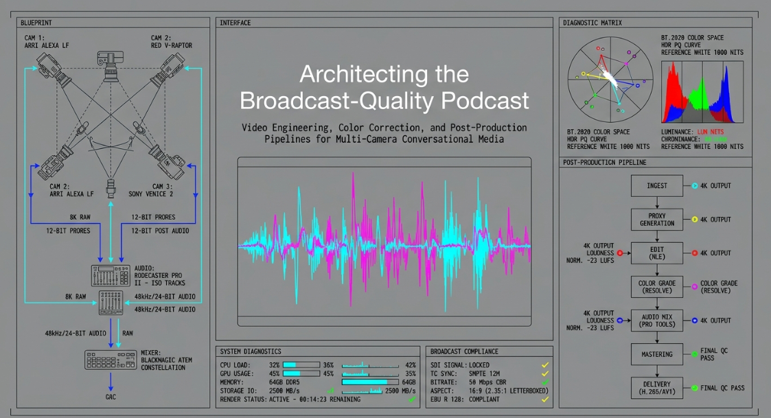 Video Engineering in a Professional Podcast Post-Production: Color & Finishing - 1