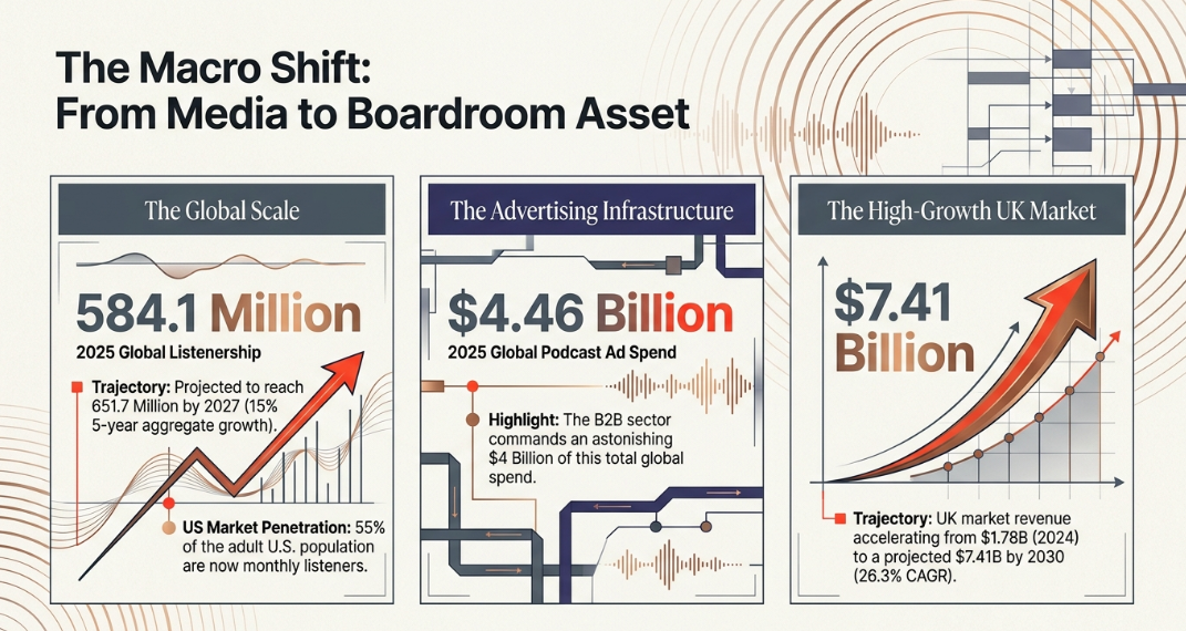 The Strategic Imperative of Podcast Marketing for Professional Brands: Industry Landscape and ROI Realization: Cultivating High-Retention Digital Communities - 2
