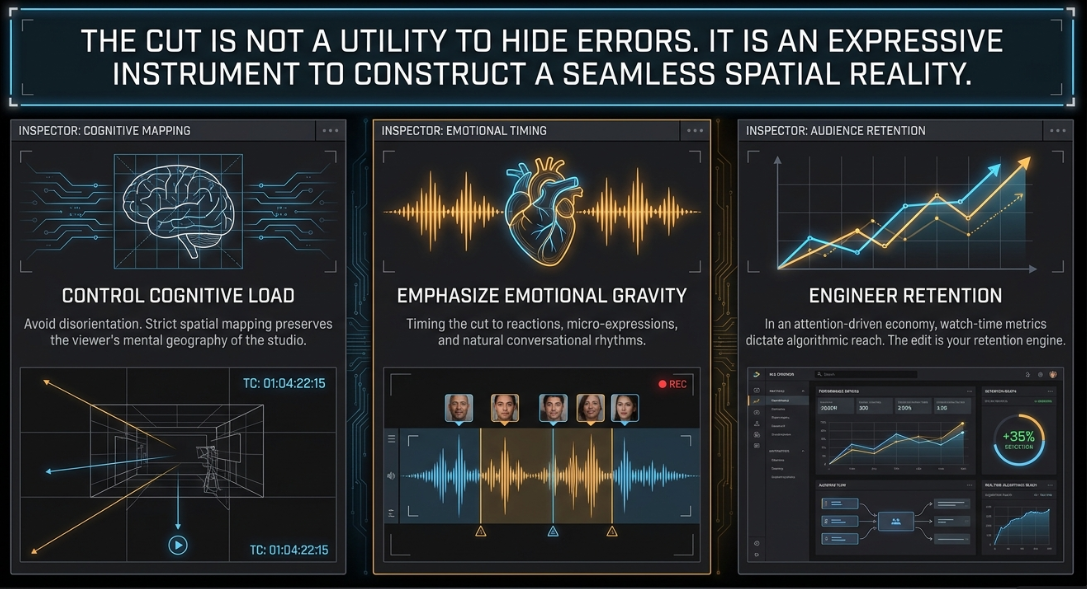 Video Engineering in a Professional Podcast Post-Production: Cutting: When to Cut and Why? - 1