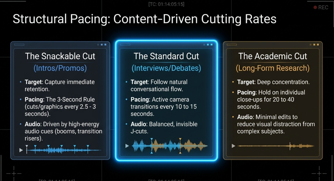 Video Engineering in a Professional Podcast Post-Production: Cutting: When to Cut and Why? - 35