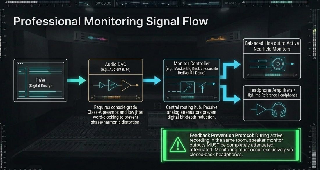 Audio Engineering in a Professional Podcast Post-Production: Tools: monitoring - 5