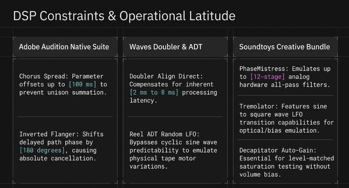 Audio Engineering in a Professional Podcast Post-Production: Tools: Modulation Tools: Vibrato, ADT, Chorus, Flanging, Phasing, Tremolo - 5