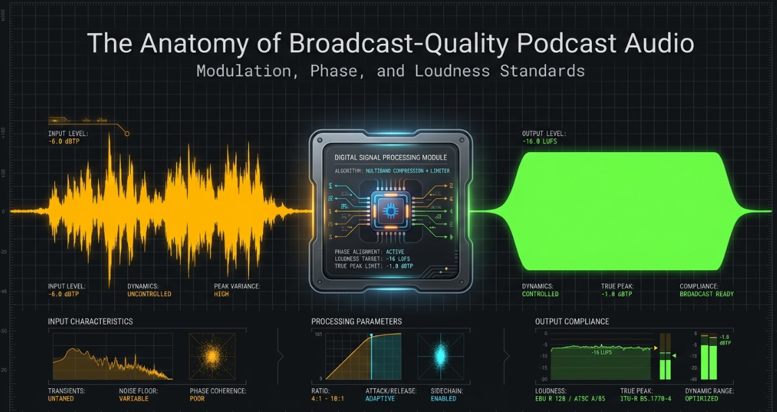 Audio Engineering in a Professional Podcast Post-Production: Tools: Modulation Tools: Delivery Standards and Loudness Normalization - 1