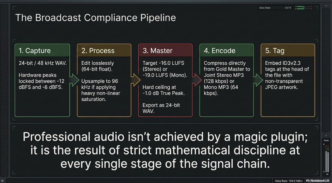 Audio Execution for a Professional Podcast: File Formats and Settings: Compressed and Uncompressed File Formats: wav vs. mp3 - 22
