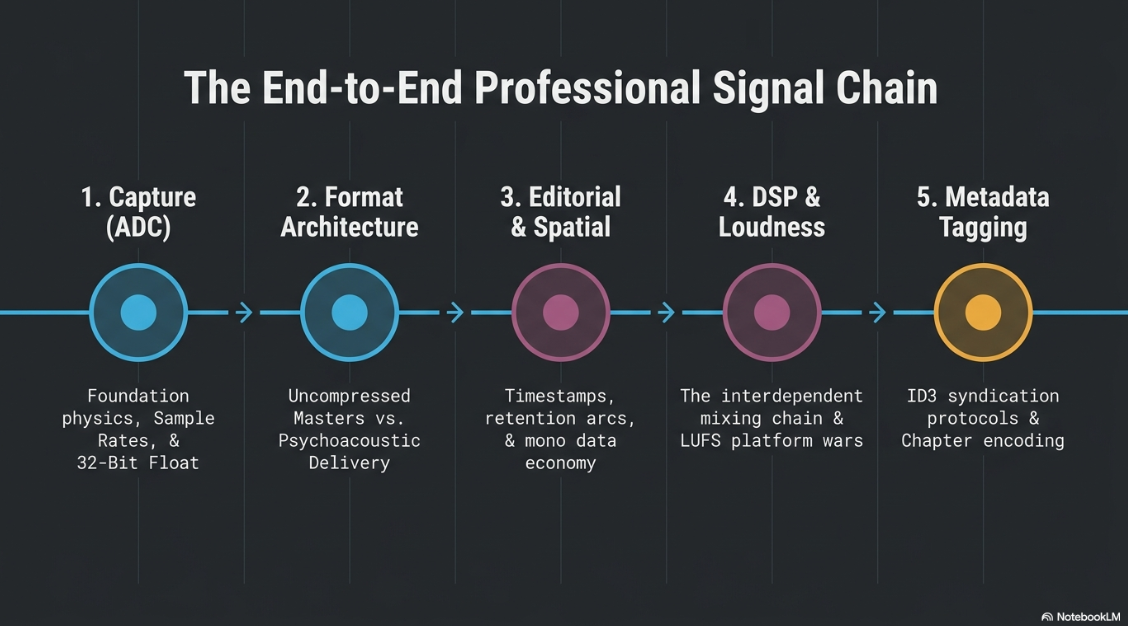 Audio Execution for a Professional Podcast: File Formats and Settings: Compressed and Uncompressed File Formats: Stereo vs. Mono - 2