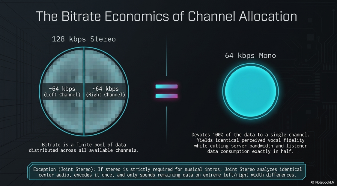Audio Execution for a Professional Podcast: File Formats and Settings: Compressed and Uncompressed File Formats: Choosing Stereo or Mono in Audacity - 6