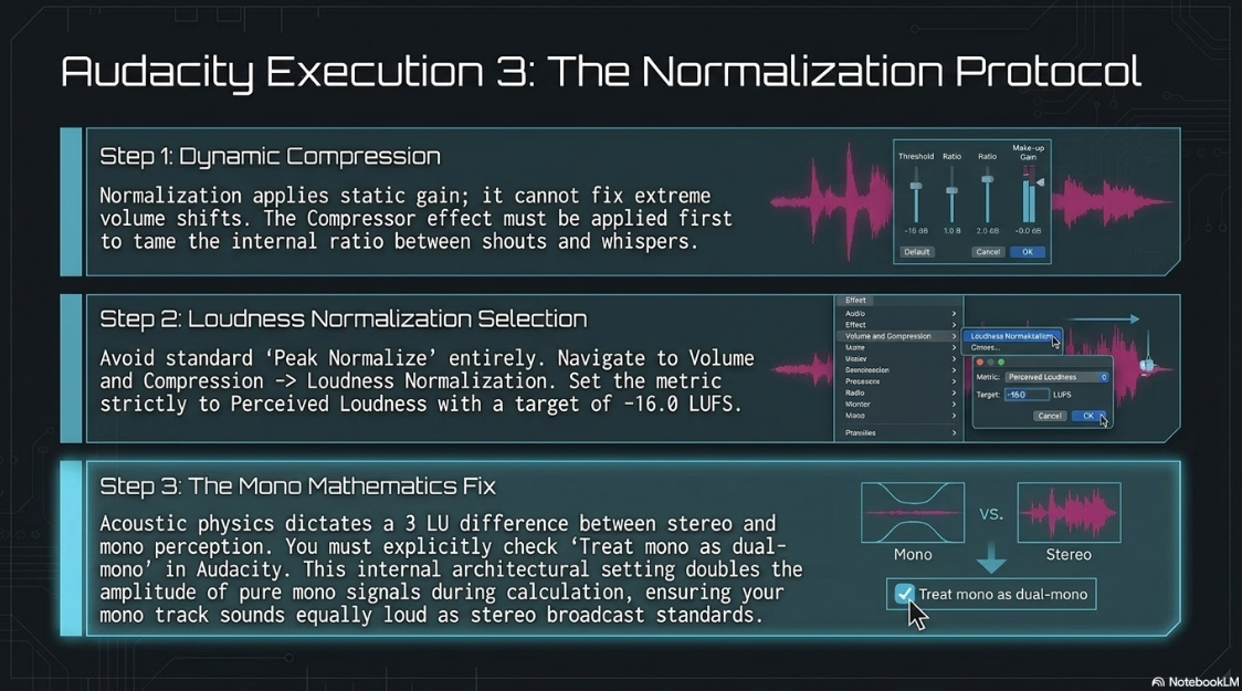 Audio Execution for a Professional Podcast: File Formats and Settings: Compressed and Uncompressed File Formats: Choosing Stereo or Mono in Audacity - 11