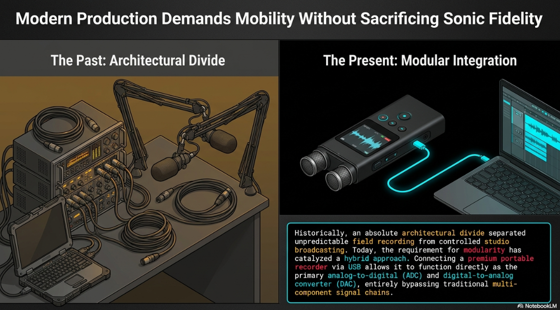 Audio Execution for a Professional Podcast: Gear: Audio Interface: Recording with the Inbuilt Microphones of a Portable Recorder - 2