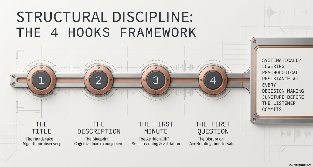 Strategic Pre-Production for a Professional Podcast: Formulating a Compelling Message and Cultivating a Hungry Audience: Communicating the Core Message: The 4 Hooks Framework - 4