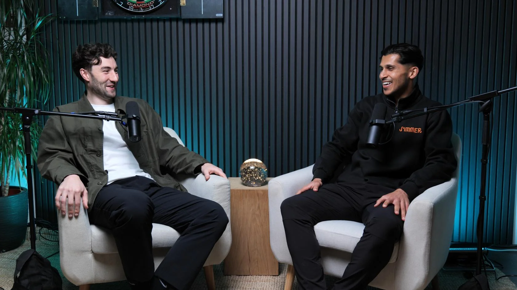 Blackwood set at Finchley – podcast studio hire London with premium AV and sleek backdrop