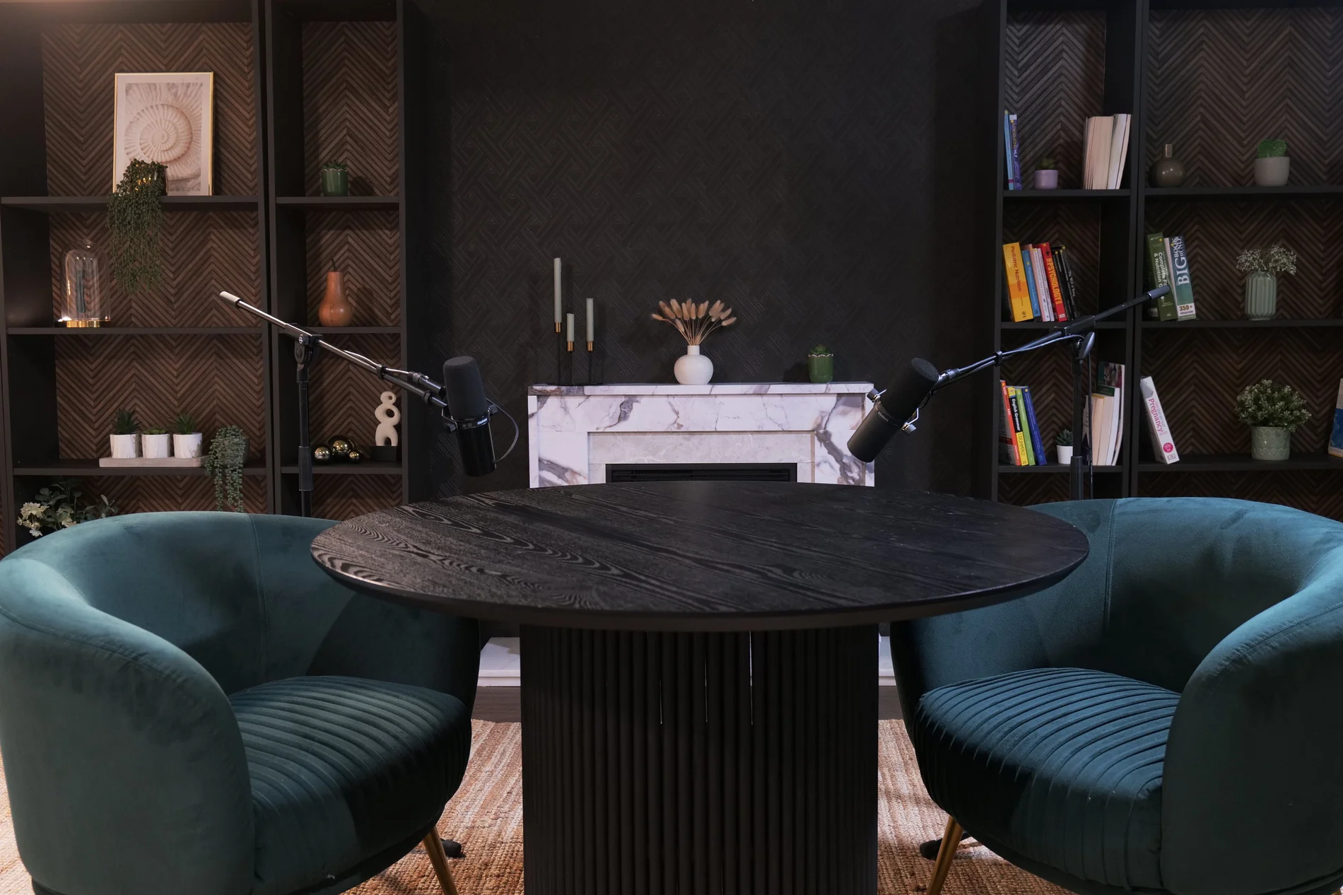 Finchley CEO executive set – podcast studio London with professional lighting for corporate content