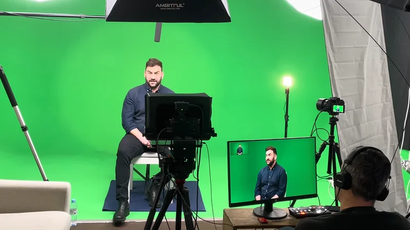 Green screen studio hire in Finchley London – curved chromakey cove for music videos and professional video production