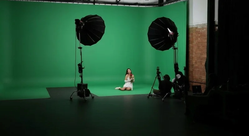 Chromakey studio hire in London at Finchley Giant Green Screen – optimised for broadcast virtual production and large scale video shoots