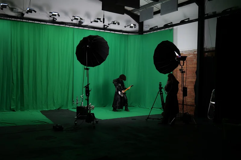 Large studio and green screen hire in London at Finchley Studios – 180m² for live streaming virtual events and commercial video production