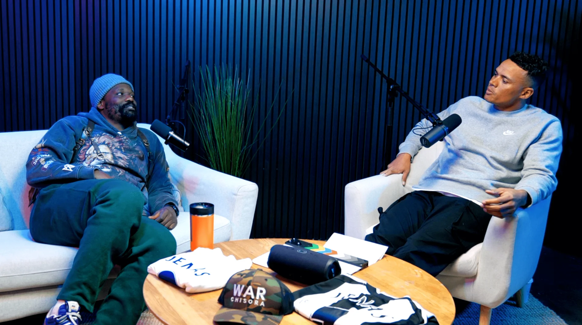 Blackwood studio in Finchley London – sleek black wood backdrop for podcasts interviews and professional video production